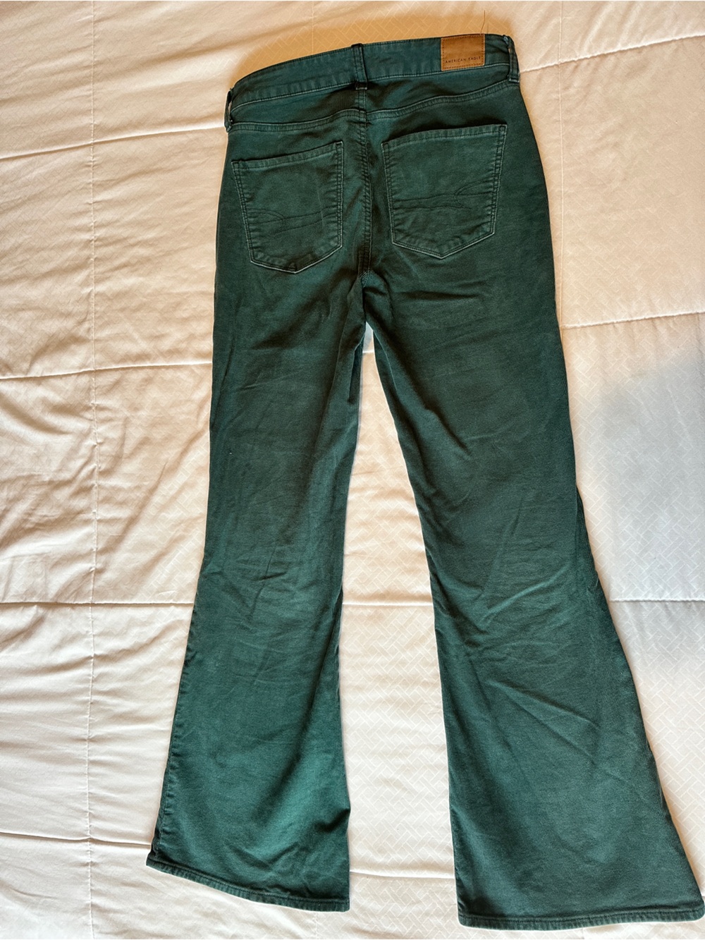 American Eagle Outfitters Corduroy Hi-Rise Flare Jeans - Green